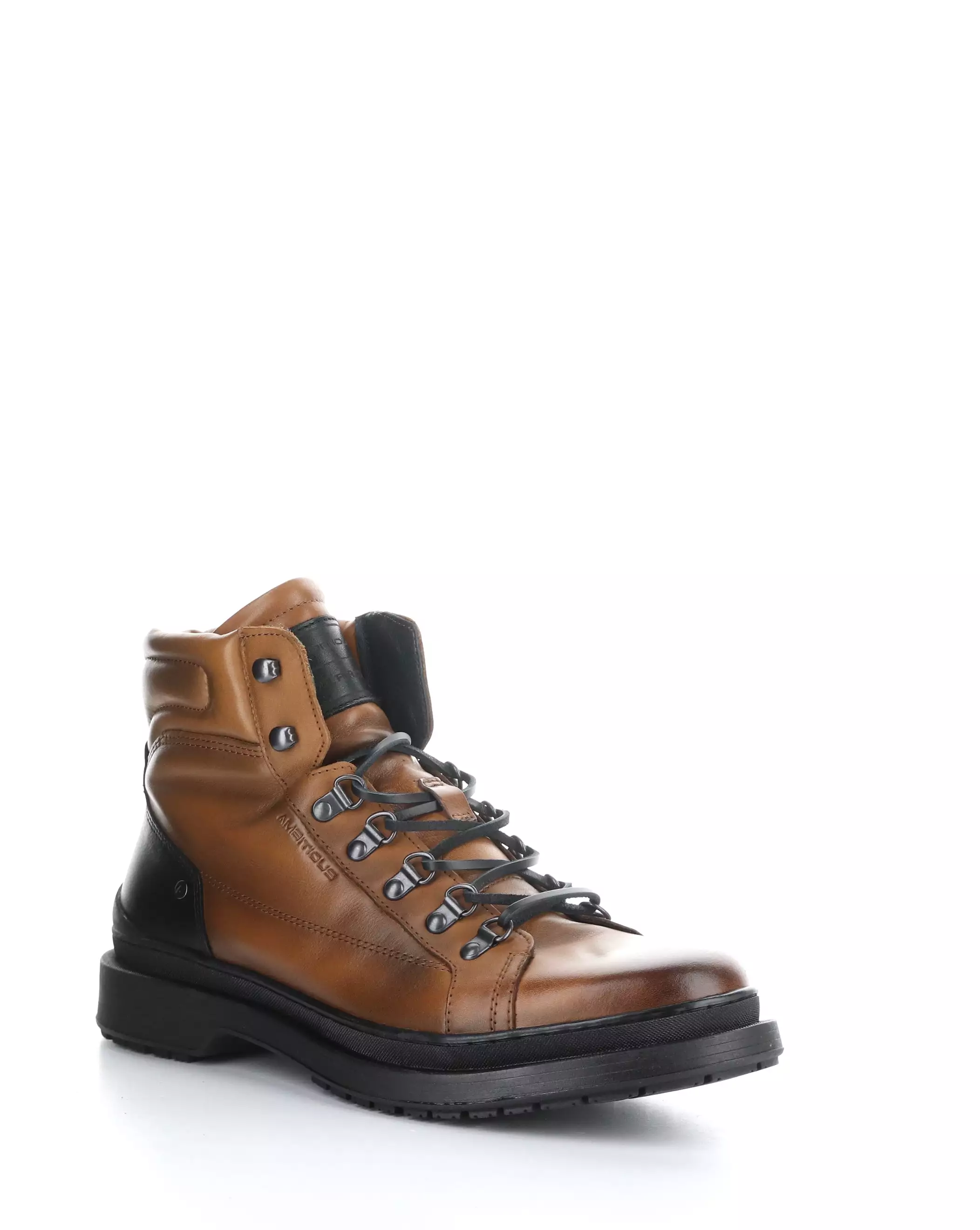 11598 COGNAC Lace-up Boots