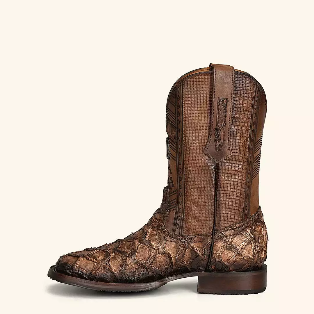 4L04PI - Cuadra honey cowboy rodeo pirarucu skin boots for men