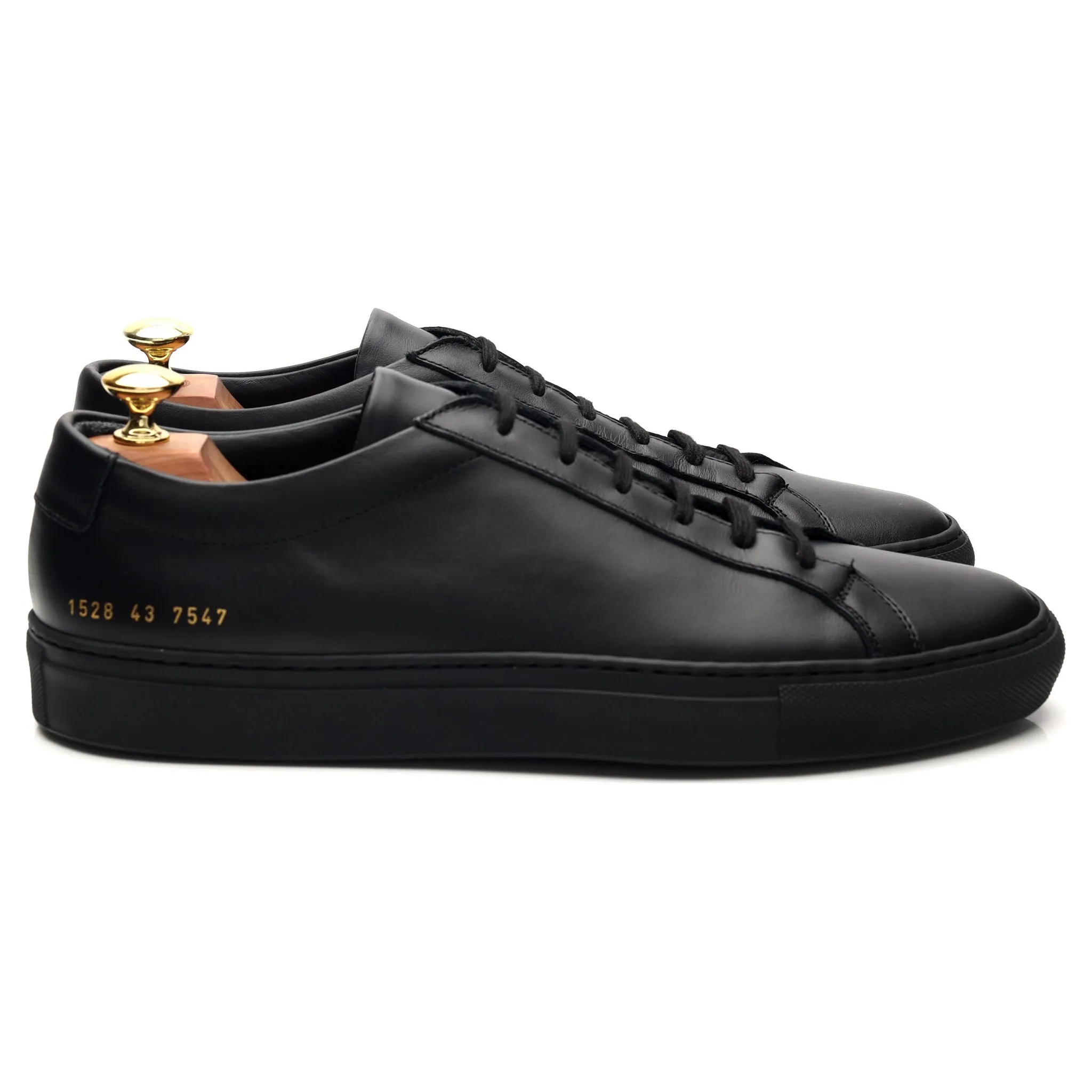 'Achilles Low' Black Leather Sneakers UK 9 EU 43