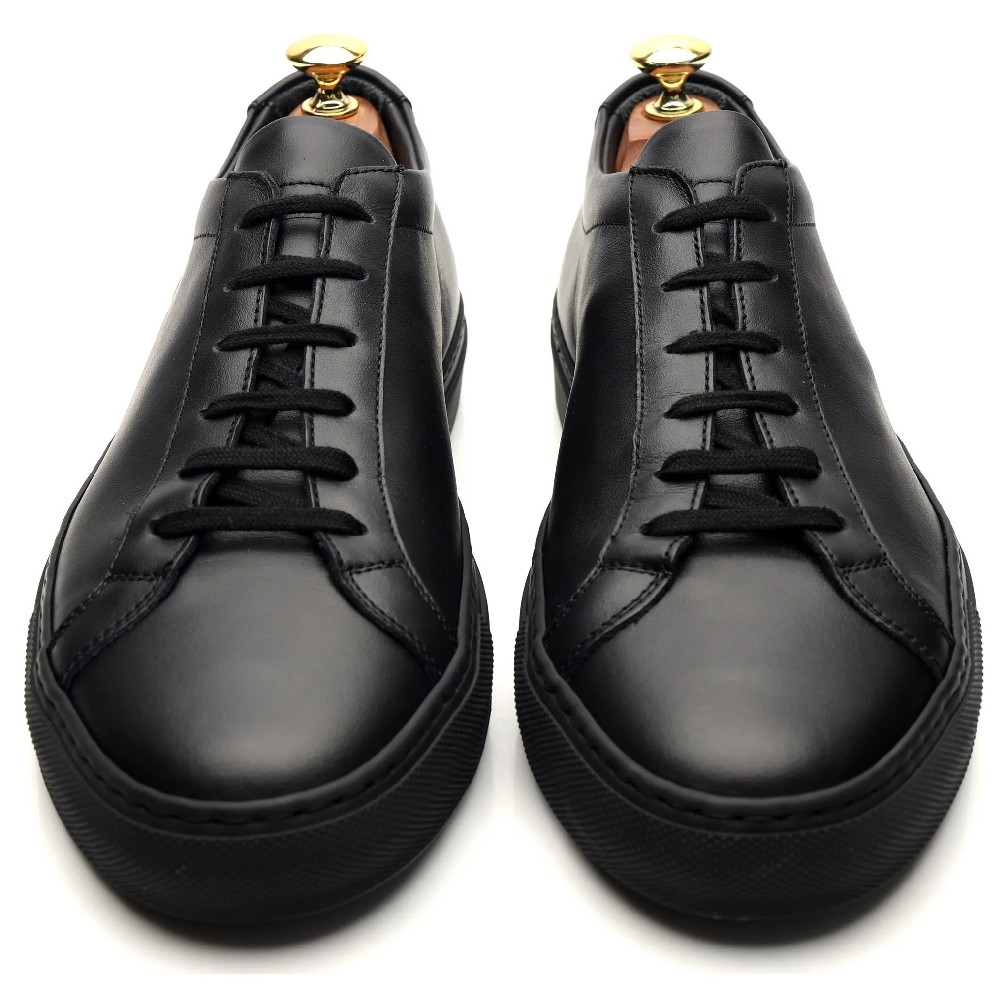 'Achilles Low' Black Leather Sneakers UK 9 EU 43