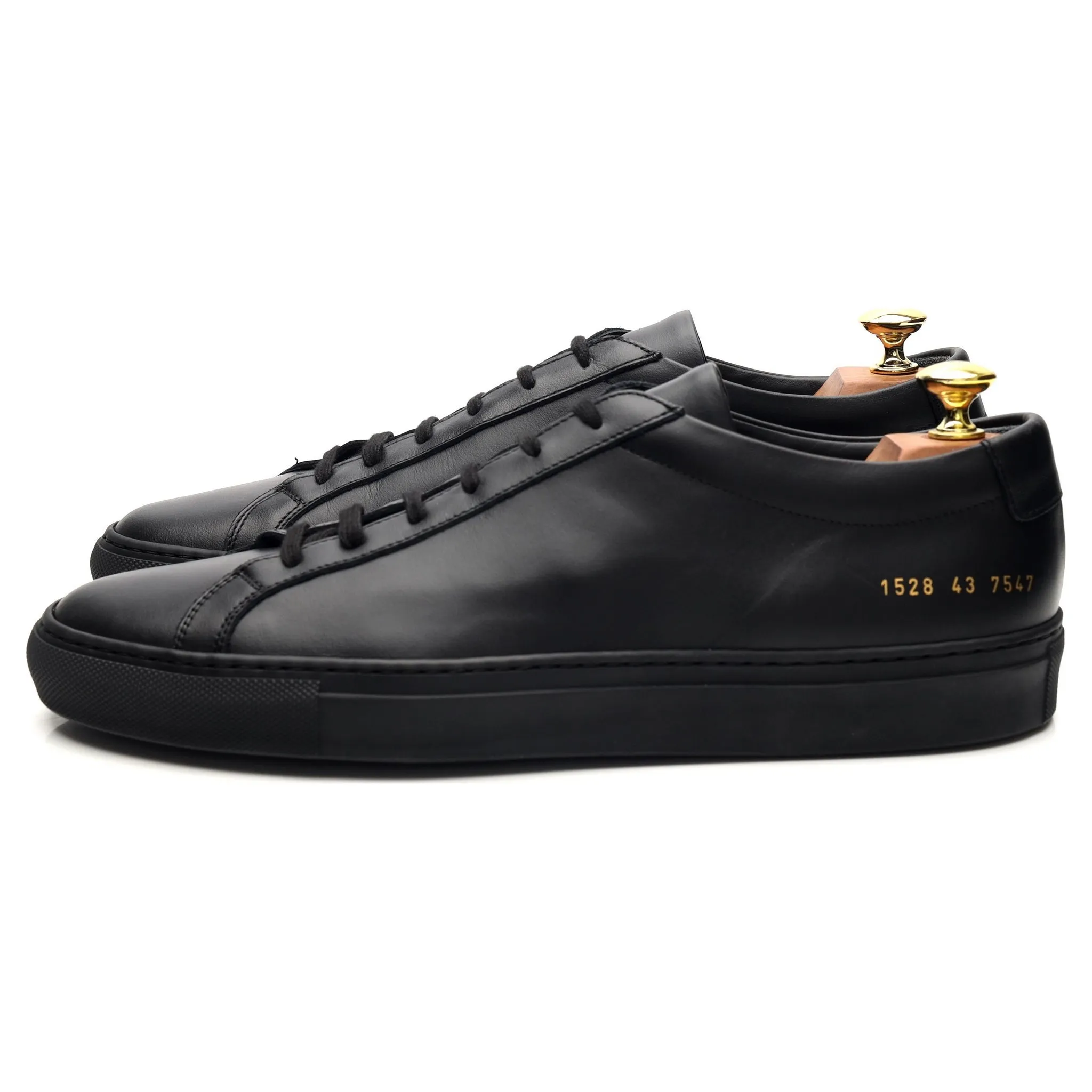 'Achilles Low' Black Leather Sneakers UK 9 EU 43