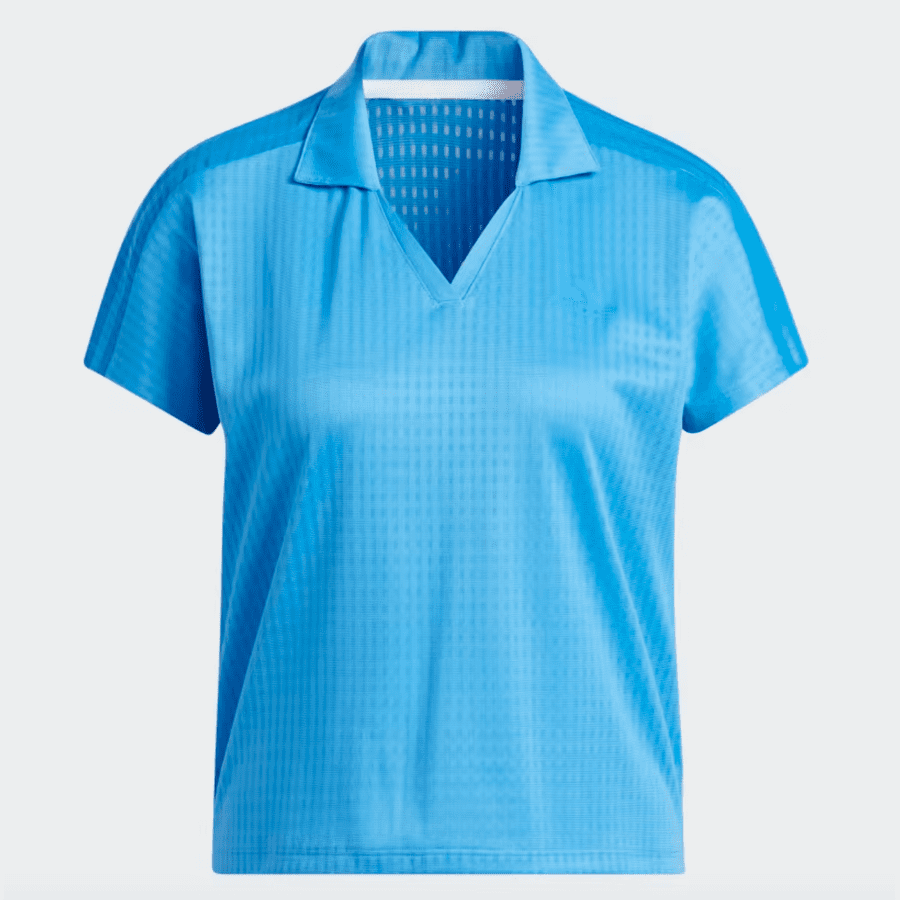 Adidas Ladies 3-Stripes Polo Shirt- Blue