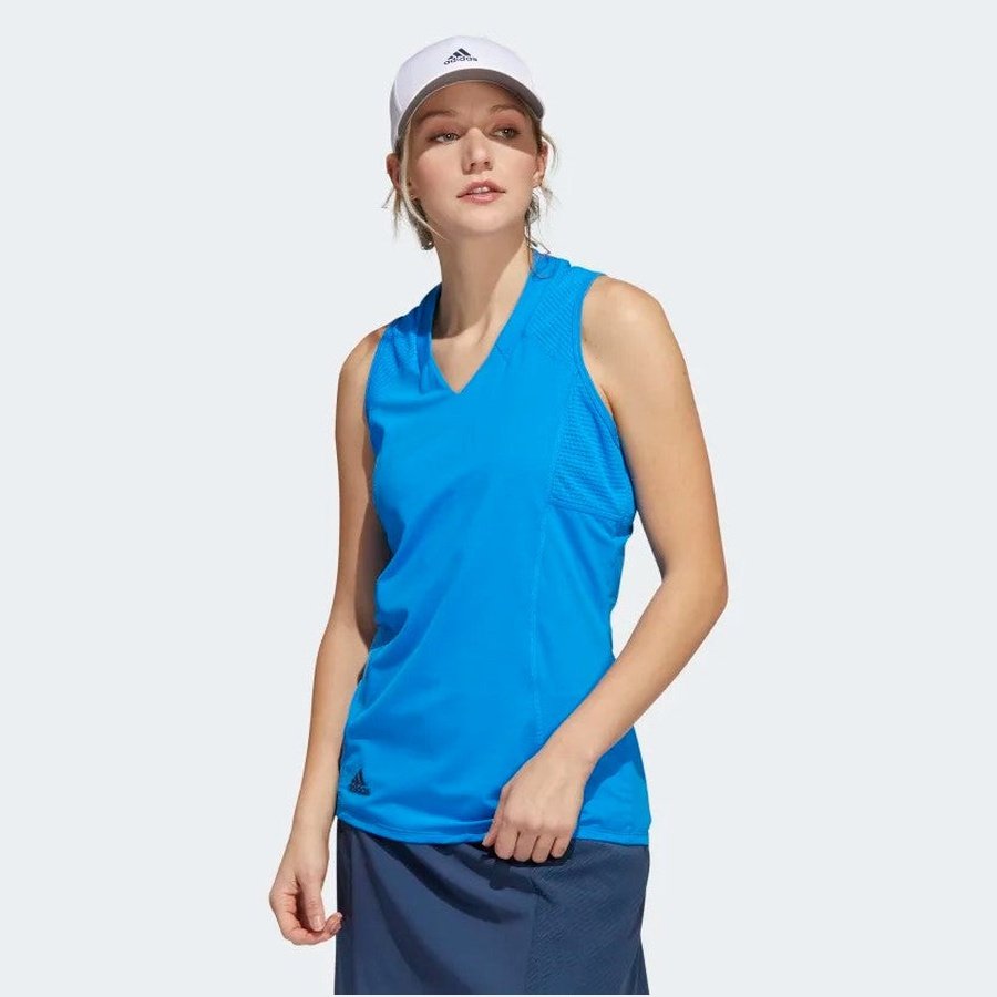 Adidas Ladies HEAT.RDY Sleeveless Polo Shirt