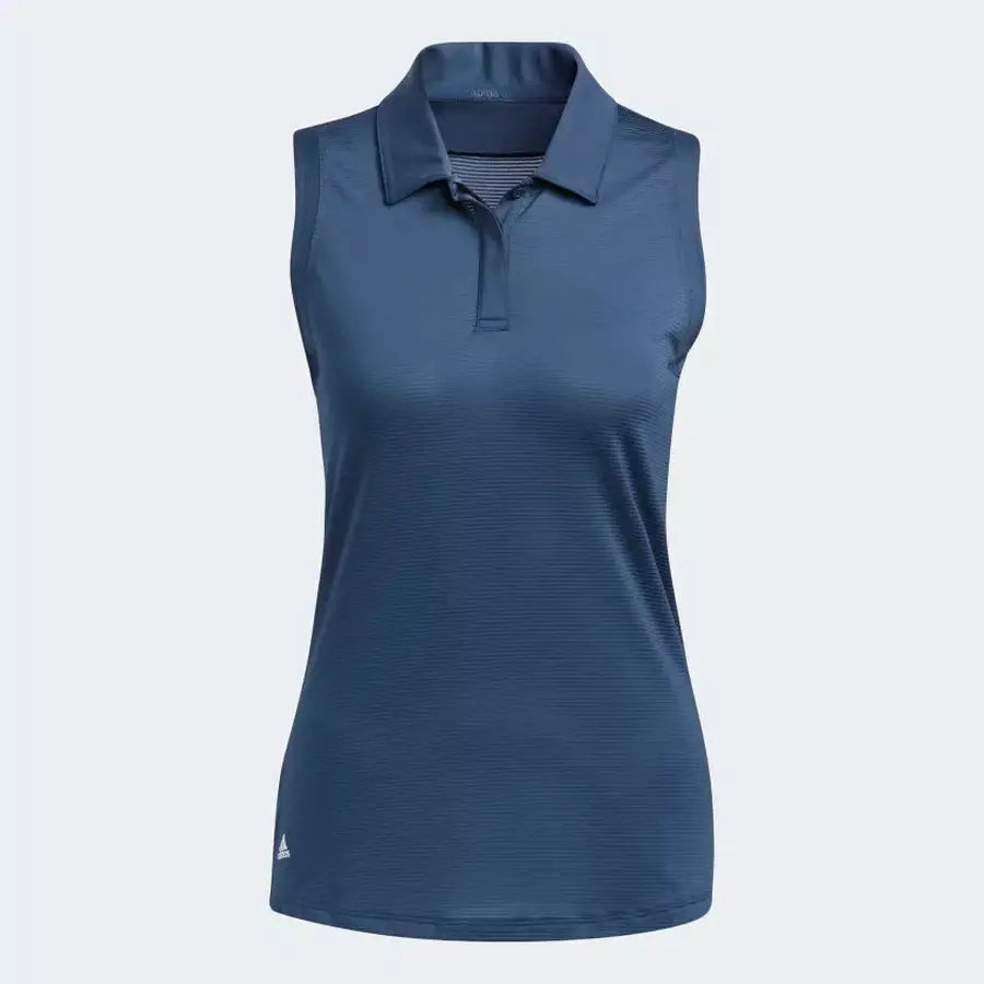 Adidas Ladies Sleeveless Polo Shirt Navy