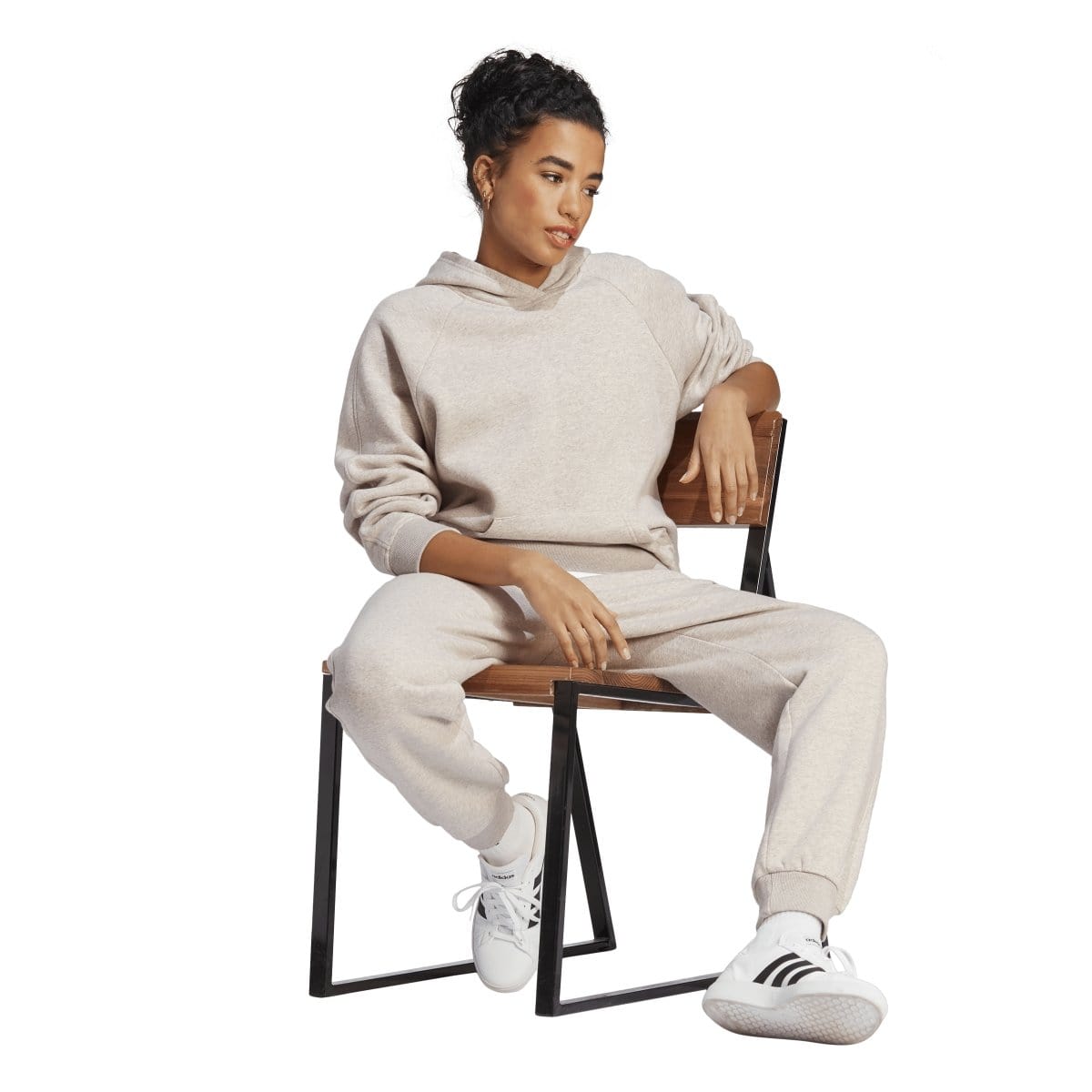 ADIDAS WOMEN'S ALL SZN FLEECE TAUPE TRACKPANTS