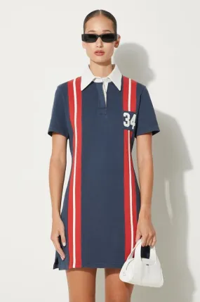 AMBUSH cotton dress Striped Rugby Shirt blue color BWDE001F24JER0014526