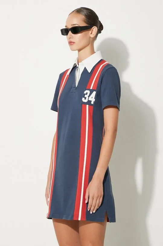 AMBUSH cotton dress Striped Rugby Shirt blue color BWDE001F24JER0014526