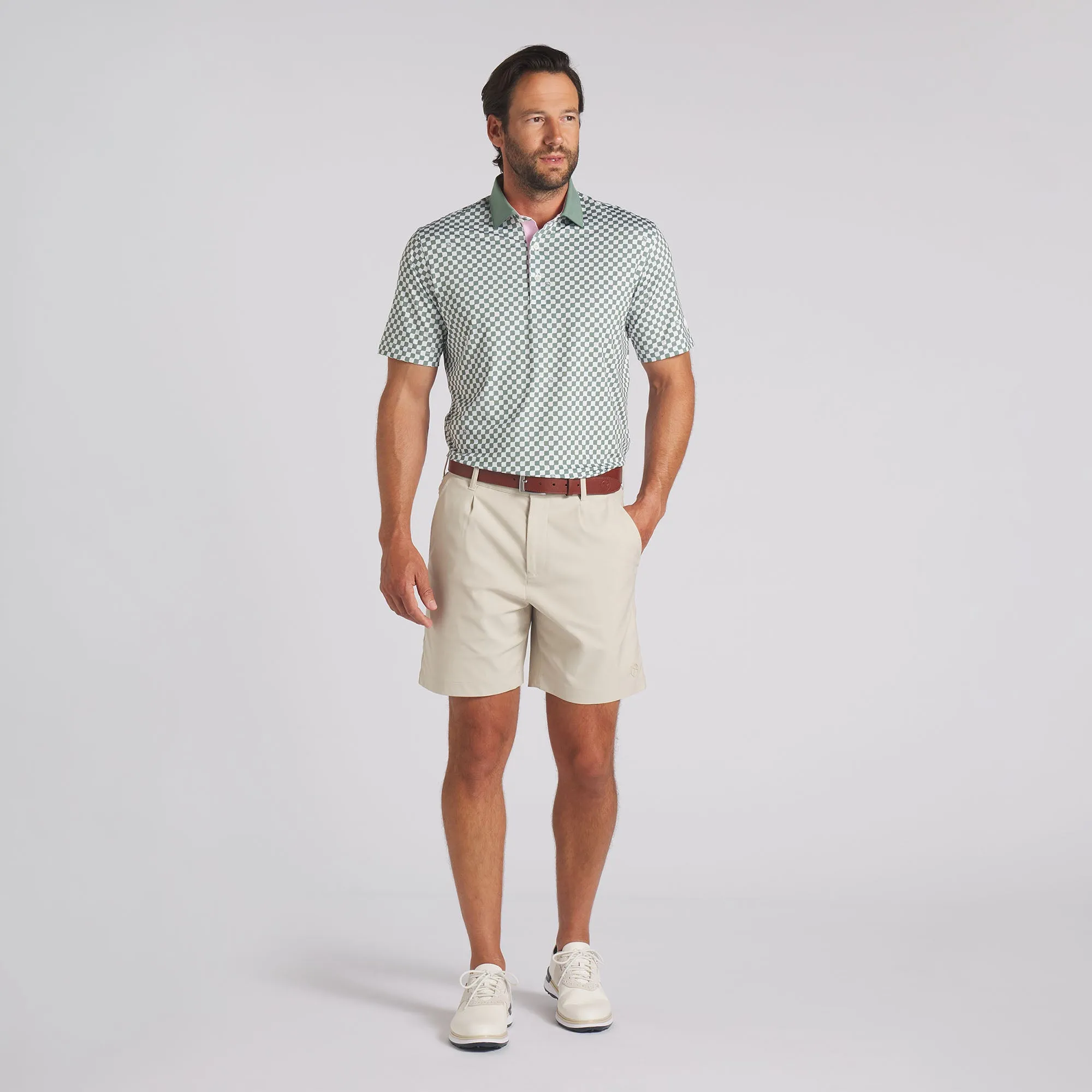 AP MATTR Checkered Golf Polo