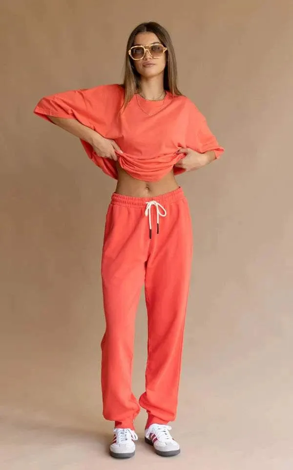   Araminta James Zip Ham Trackpant Coral  