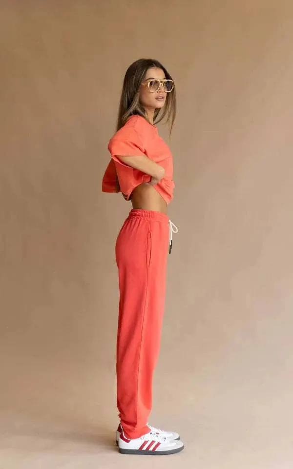   Araminta James Zip Ham Trackpant Coral  