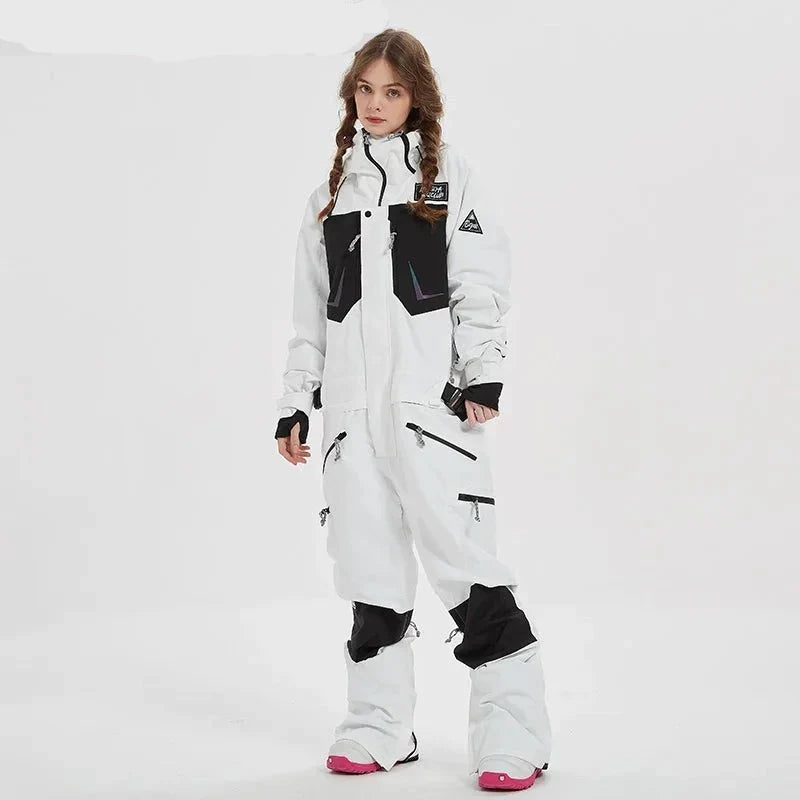 Ashore Ski Shop Extra Thick Women Ski Jumpsuits Straight Full Jumpsuits