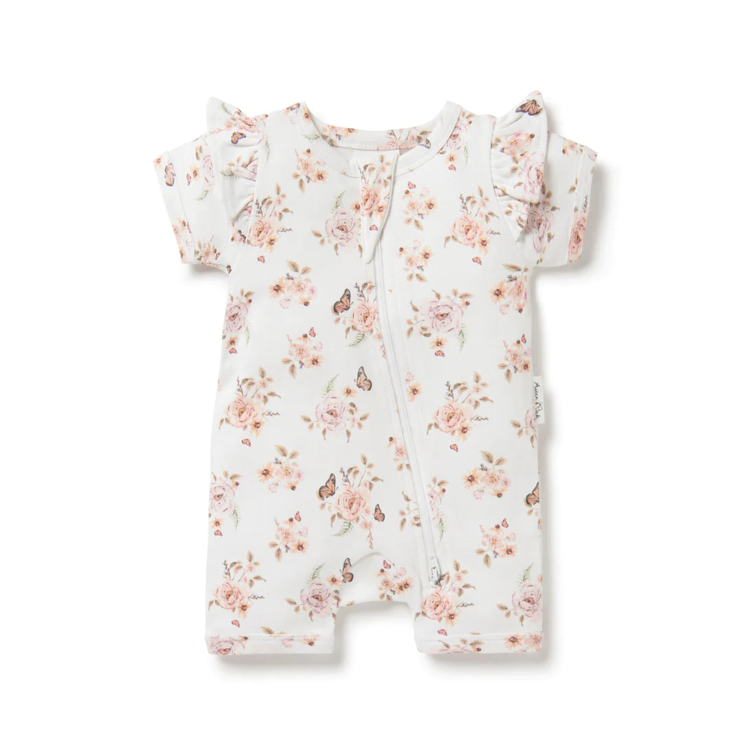 Aster & Oak - Butterfly Garden Zip Romper