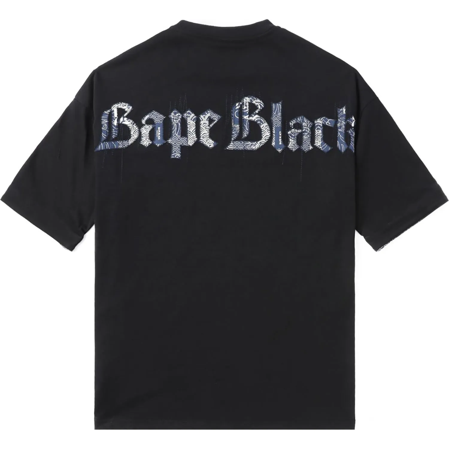 BAPE BLACK PATCHWORK POCKET TEE MENS