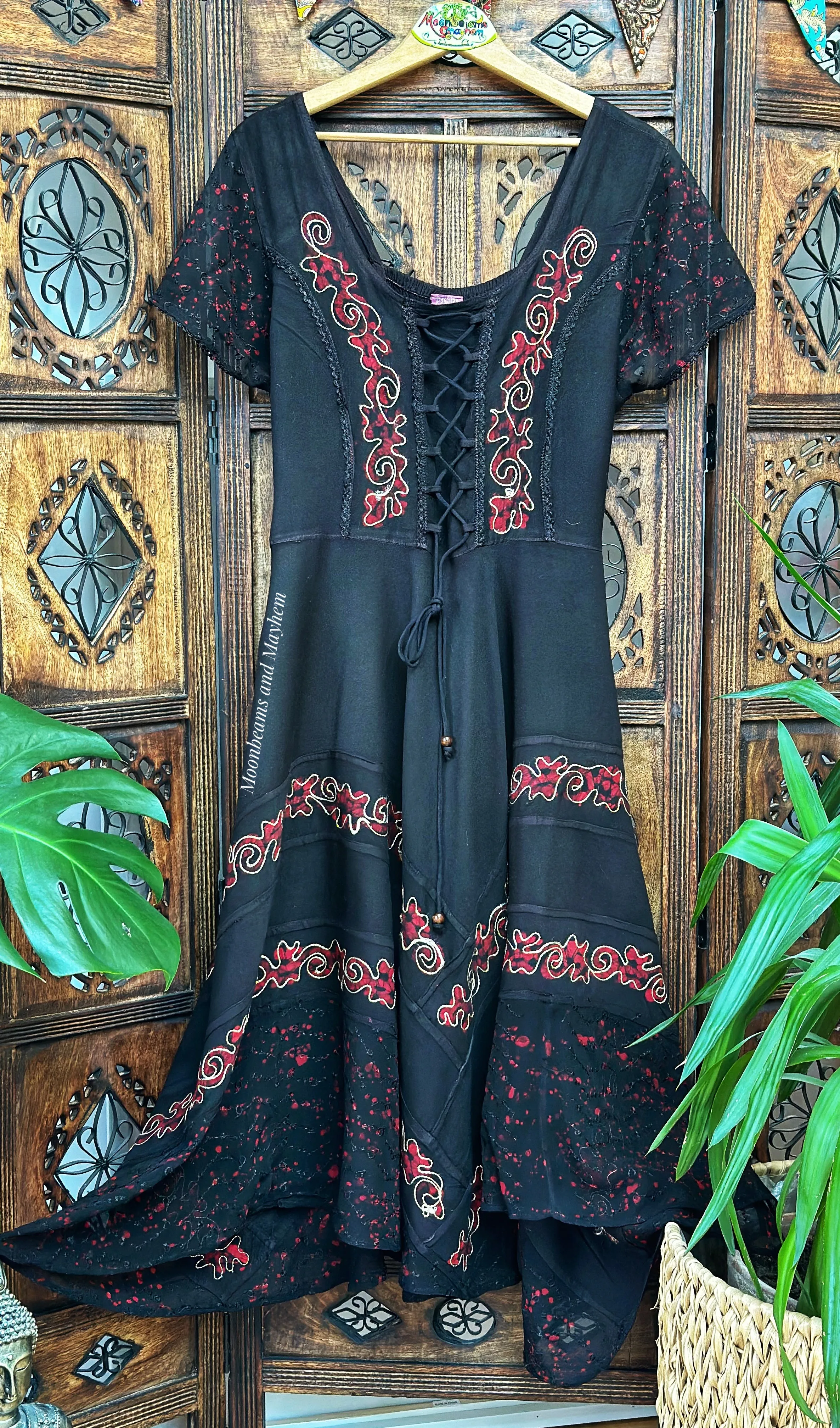 BLACK MOONDANCE DRESS  (M/L)