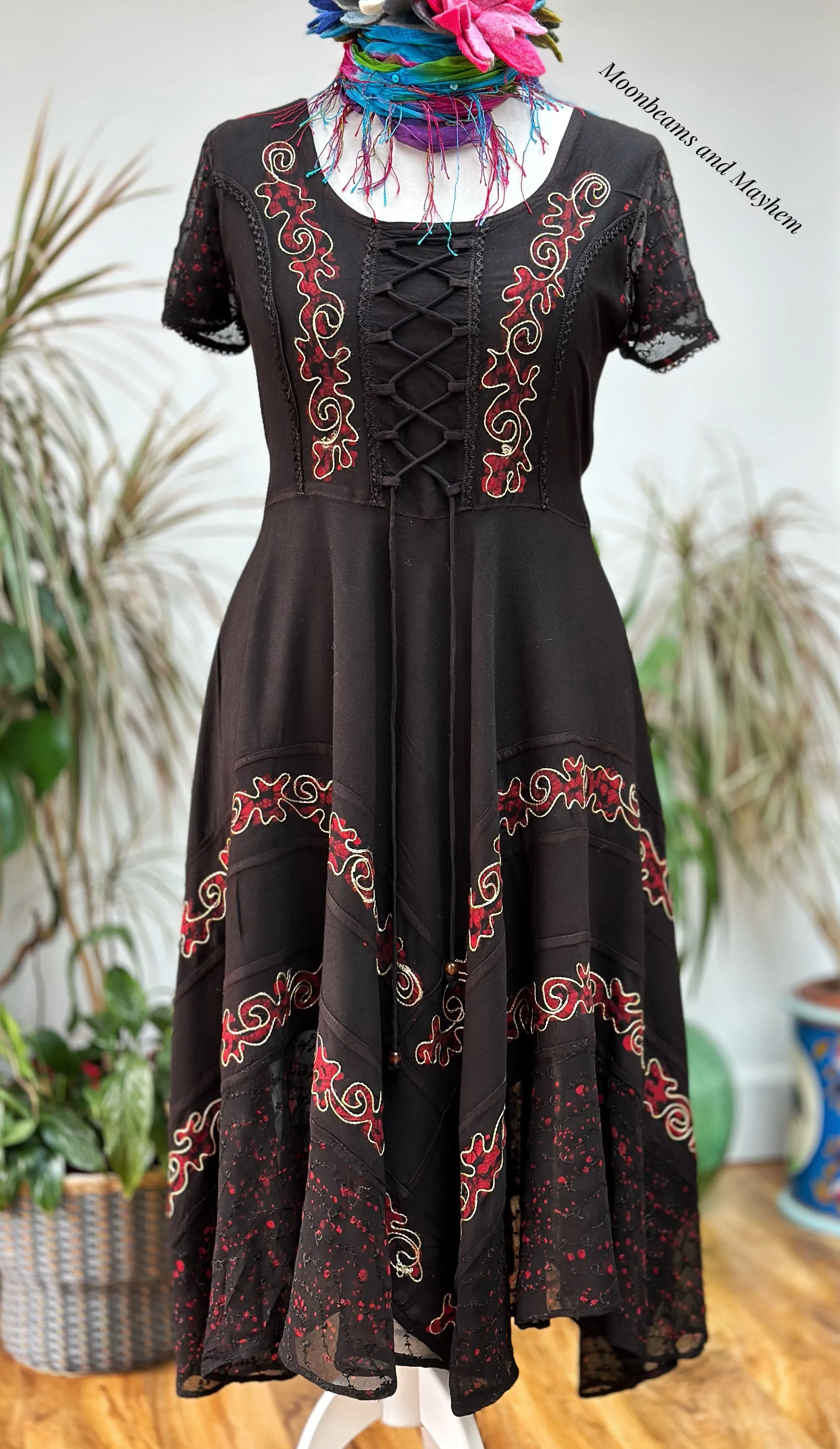 BLACK MOONDANCE DRESS  (M/L)