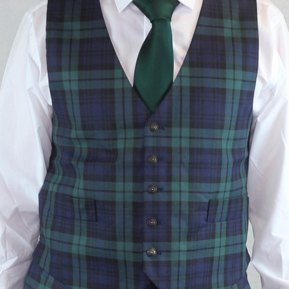 Black Watch tartan waistcoat