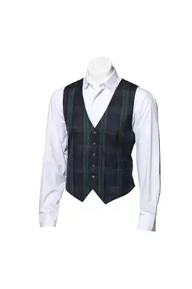 Black Watch tartan waistcoat