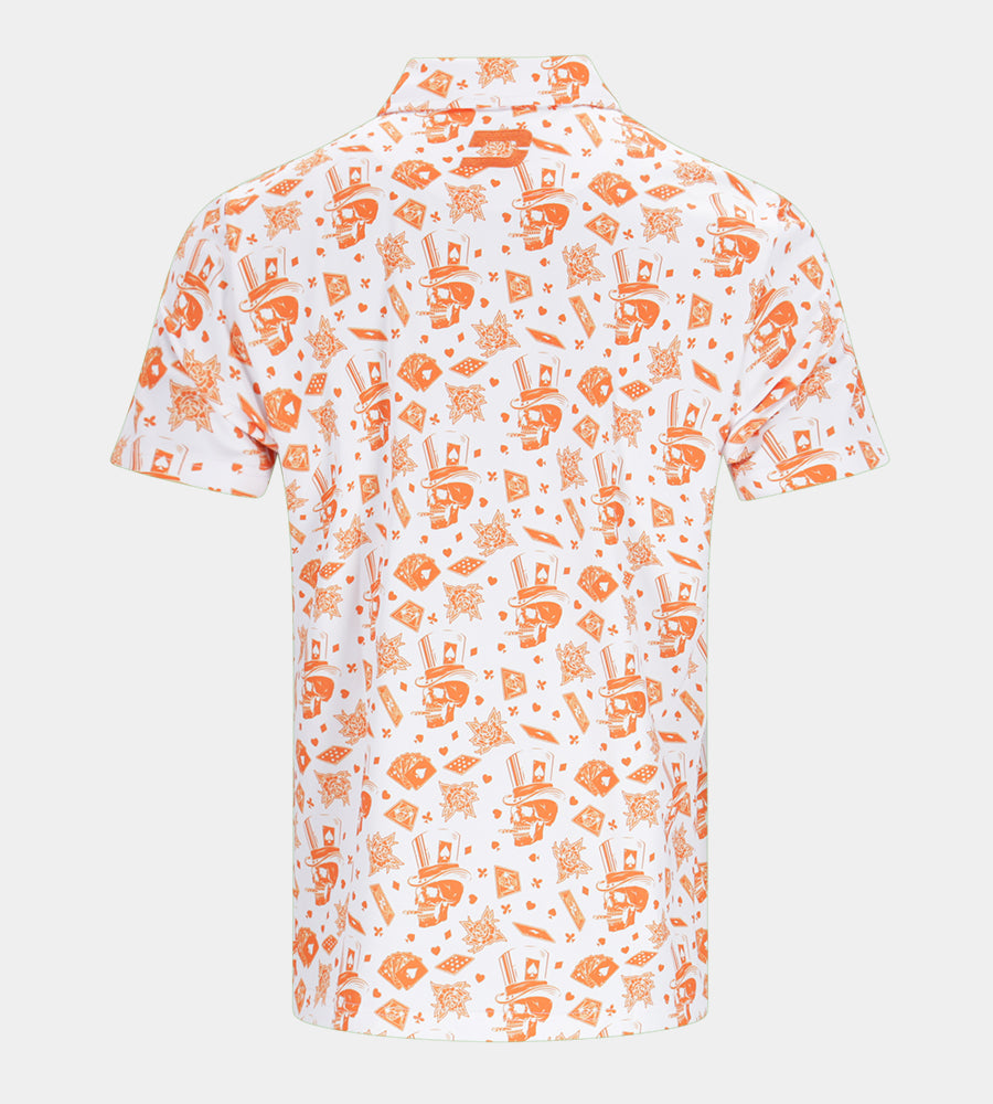 BLACKJACK POLO - WHITE / ORANGE