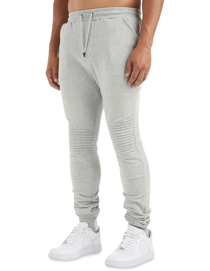 Bleecker Trackpant With Pin Tuck Grey Marle