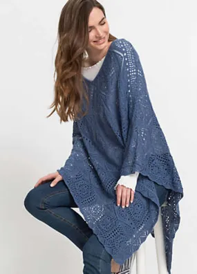 bonprix Knitted Poncho | Grattan