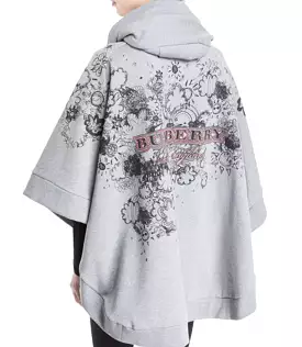 Burberry Hooded Scribbles Poncho