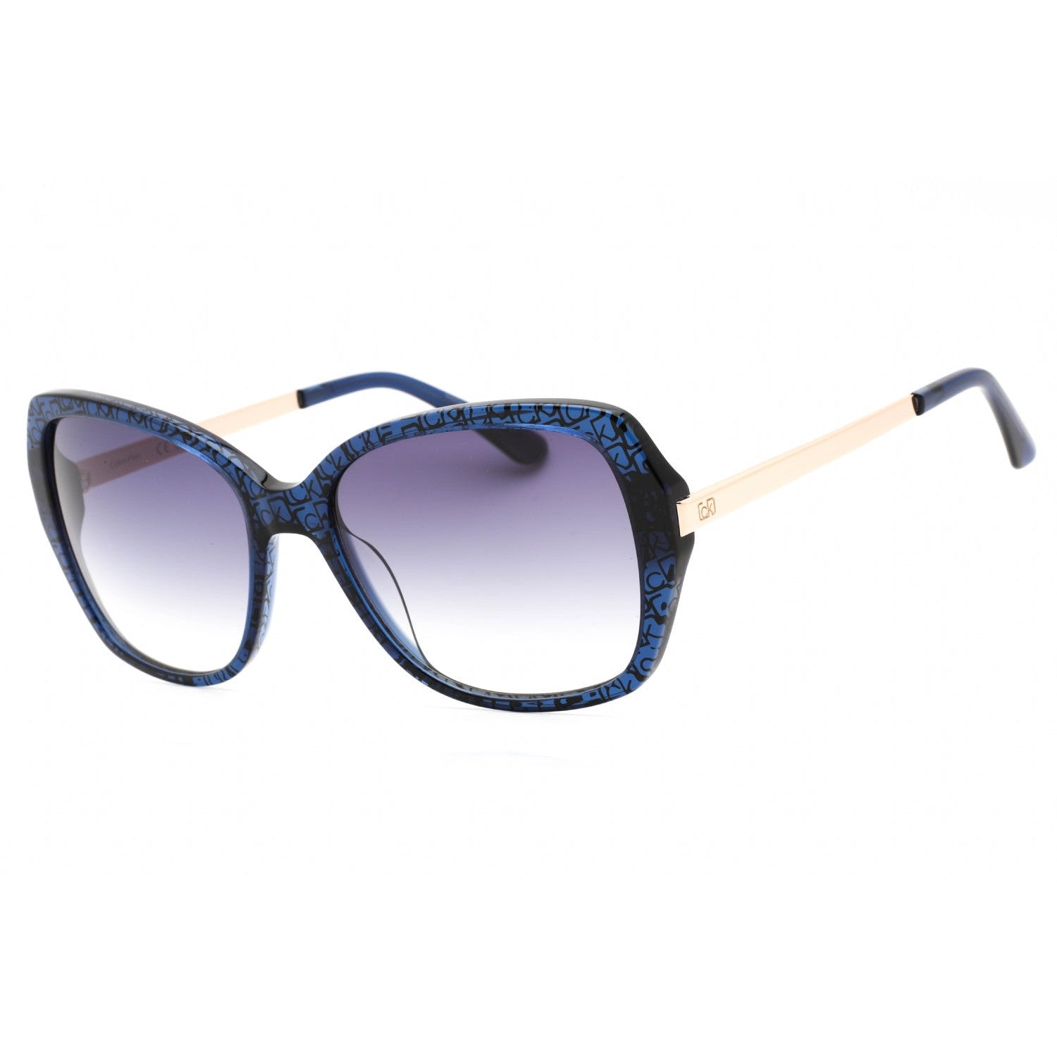 Calvin Klein CK21704S Sunglasses CRYSTAL COBALT CK PRINT / Grey Gradient Women's