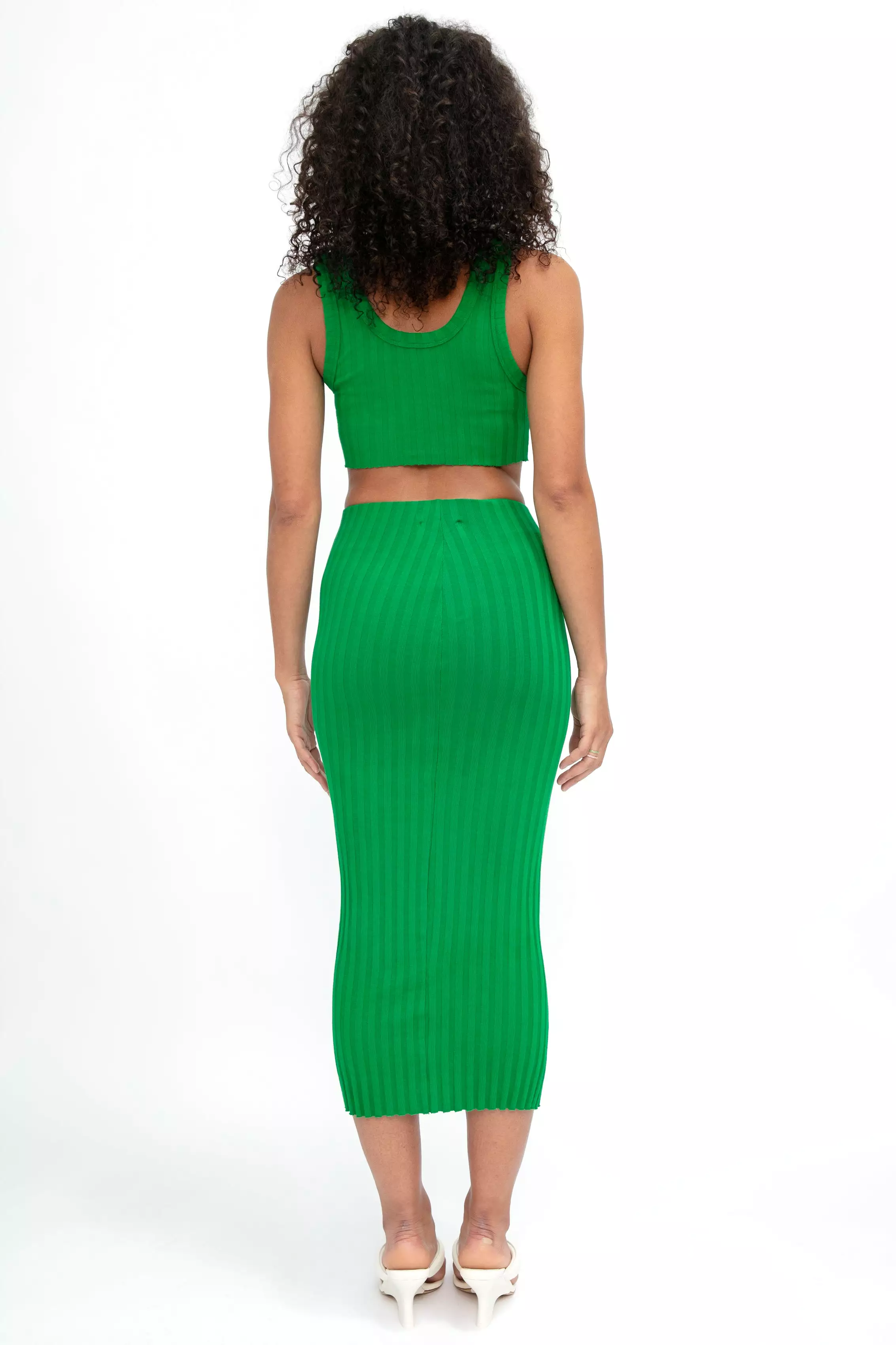 Capri Midi Skirt in Kelly Green