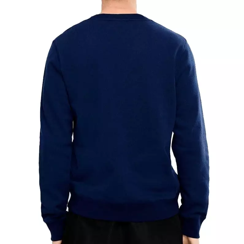 CHAMPION MEN'S SCRIPT NAVY CREW SWEATSHIRT