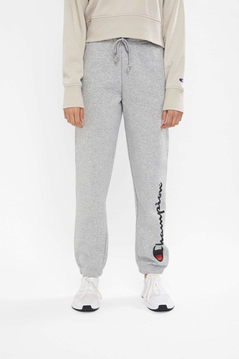 CHAMPION WOMEN'S SCRIPT HIGH WAIST GREY TRACKPANTS