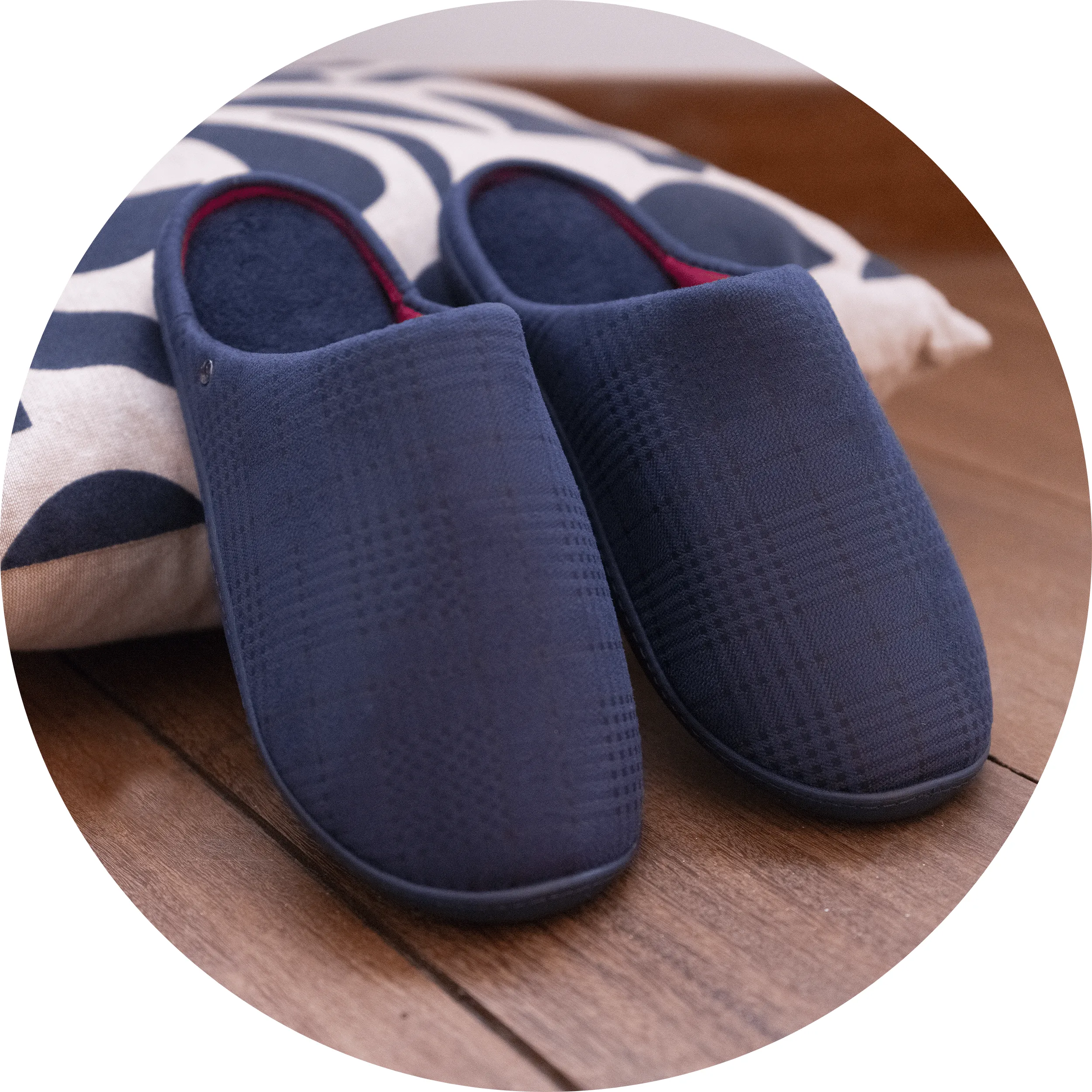 Chaussons mules Homme Marine