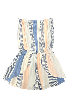 Clearwater stripe tube romper