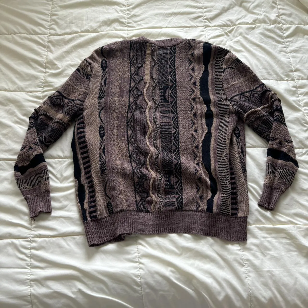 Cotton On Men's Black and Brown Cardigan