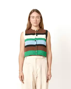 Cotton Striped Waistcoat