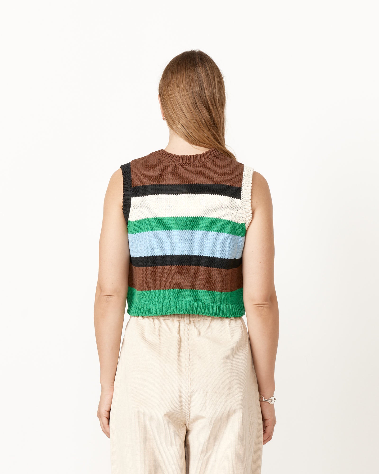 Cotton Striped Waistcoat