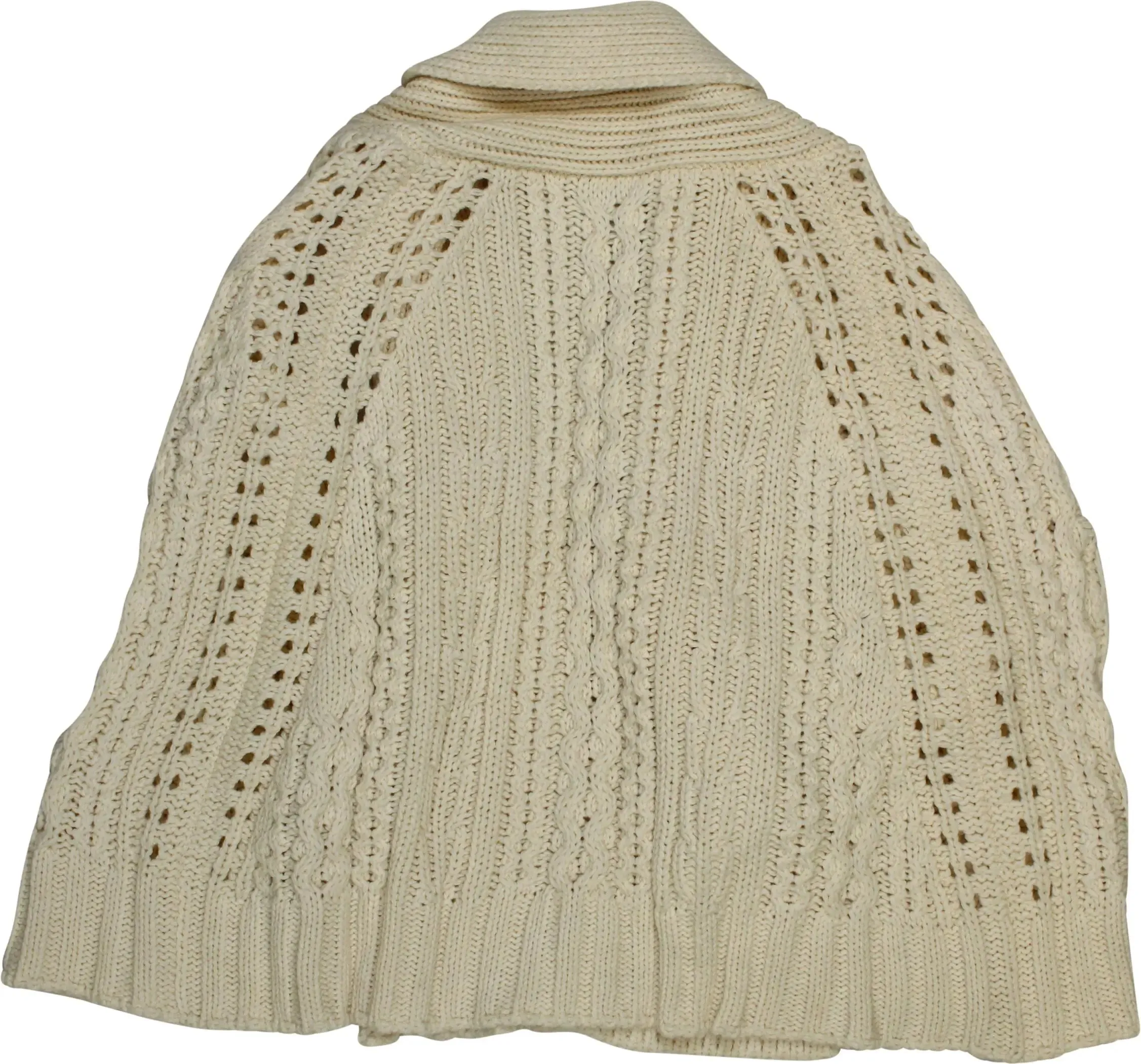 Cream Cable Poncho | ThriftTale