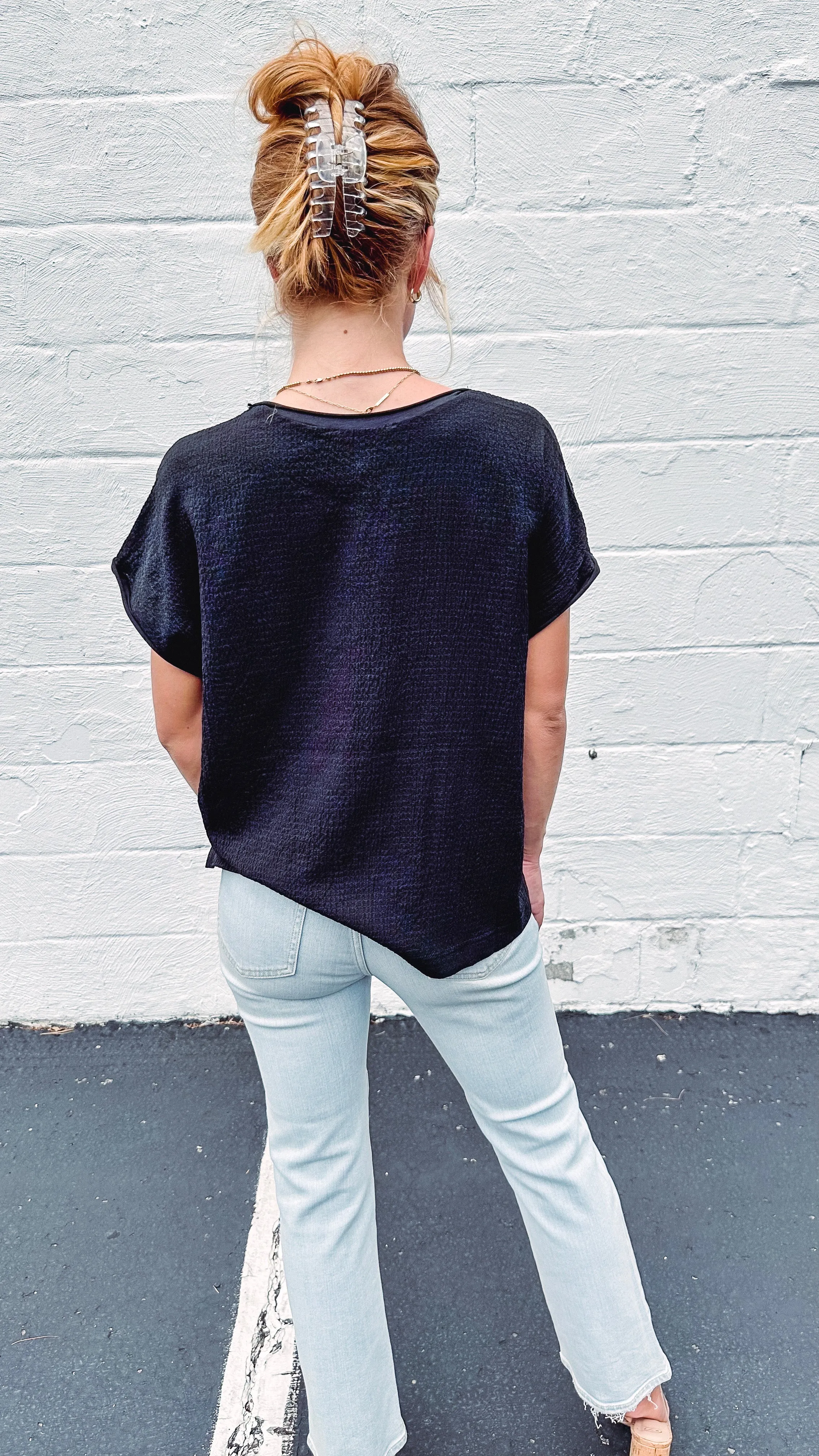 Days of Our Lives Textured Tee-- Black