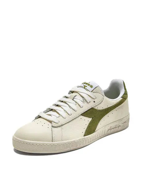 Diadora Womens Game L Low Waxed Suede Pop White / Fern