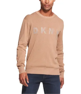 Dkny Mens Logo Crew-Neck Knit Sweater