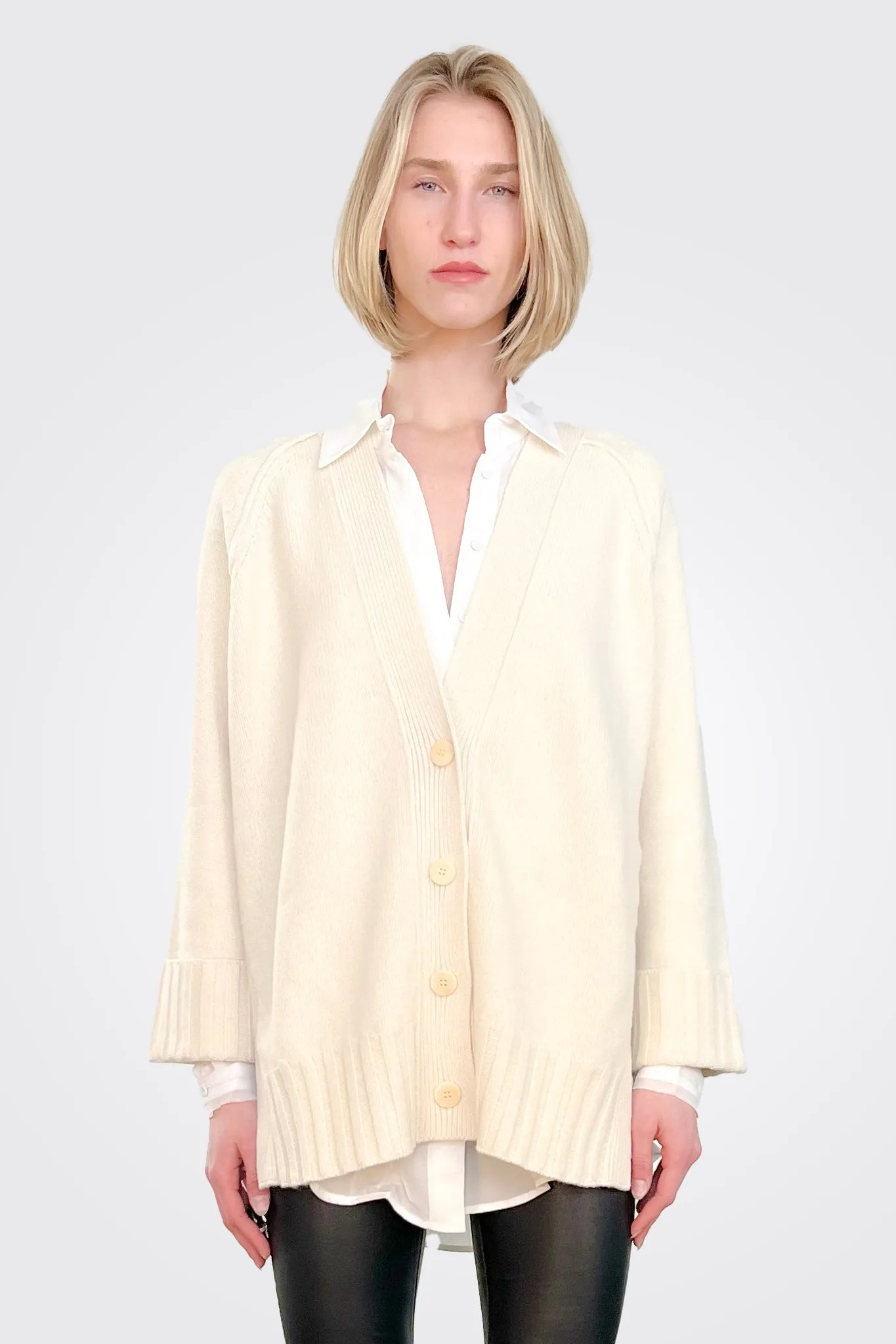 Eco Cashmere Cardigan - Off White