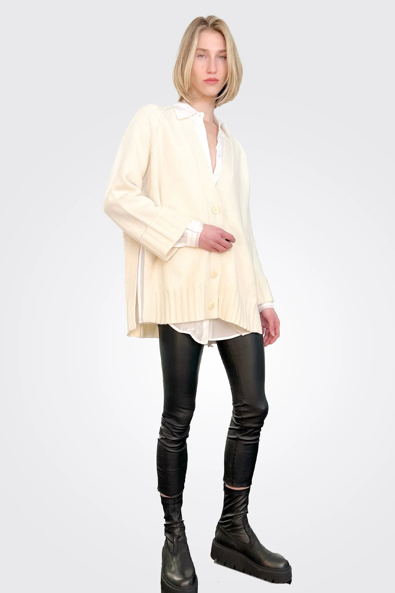 Eco Cashmere Cardigan - Off White