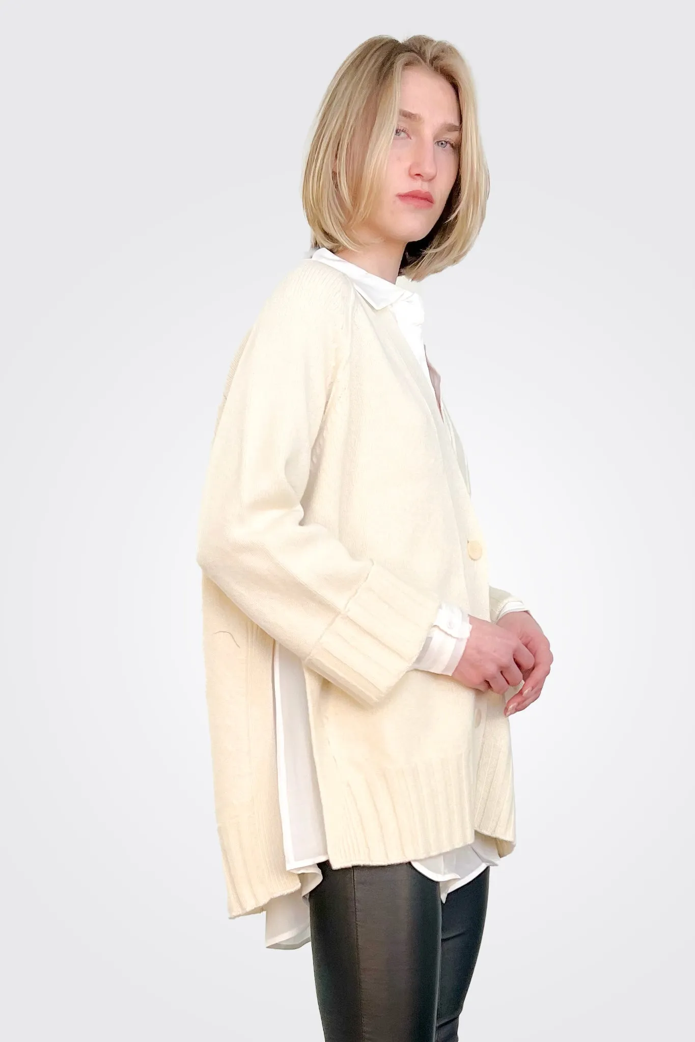 Eco Cashmere Cardigan - Off White