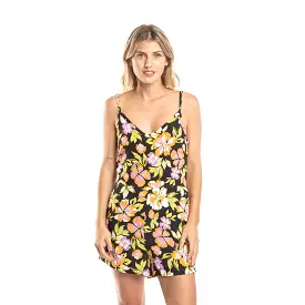 Enterito Rusty Magnolia Playsuit Ld Black