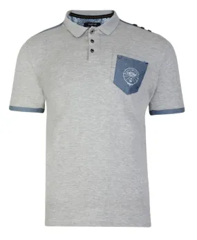 Firetrap Men's Polo Shirt Heaton Grey Marl