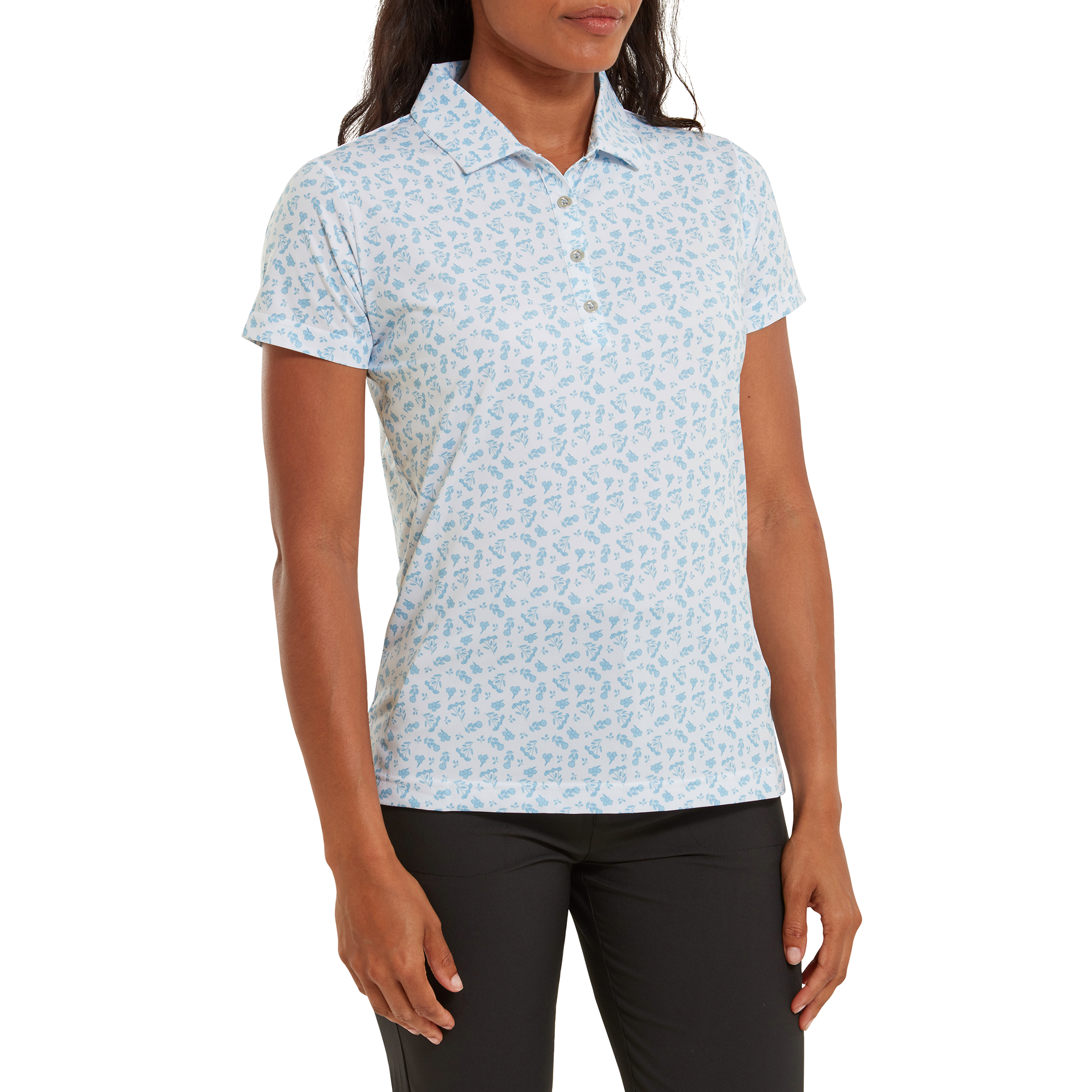 FootJoy Women's Floral Print Lisle Polo