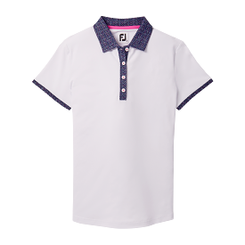 FootJoy Women's SS Print Trim Polo