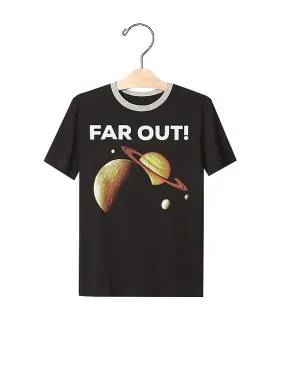 GAP Boys Black Graphic Short Sleeve Tee