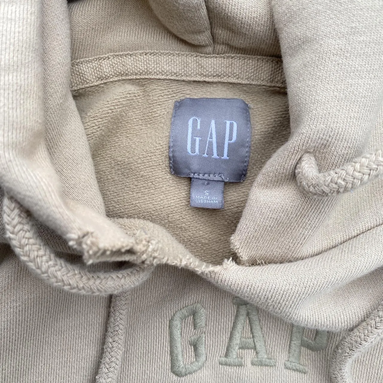 Gap Women's Cream and Tan Hoodie