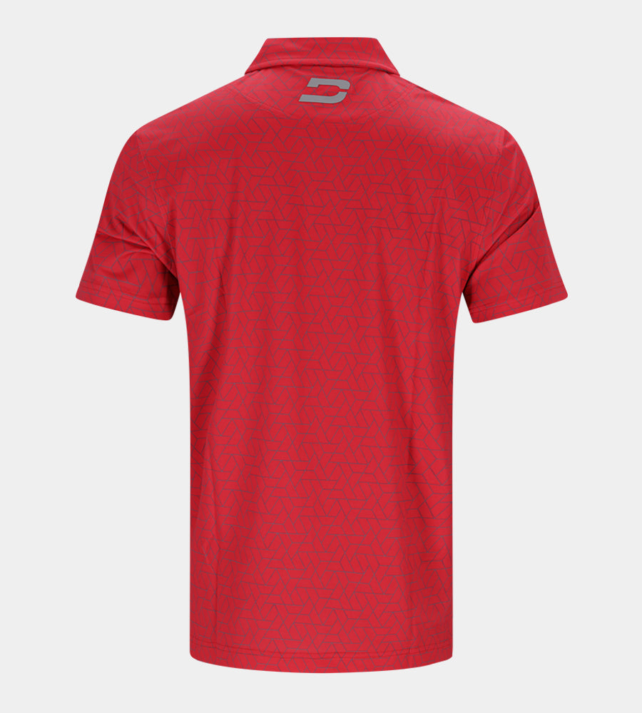 GEOMETRIC POLO - RED