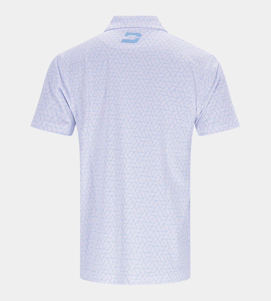 GEOMETRIC POLO - WHITE