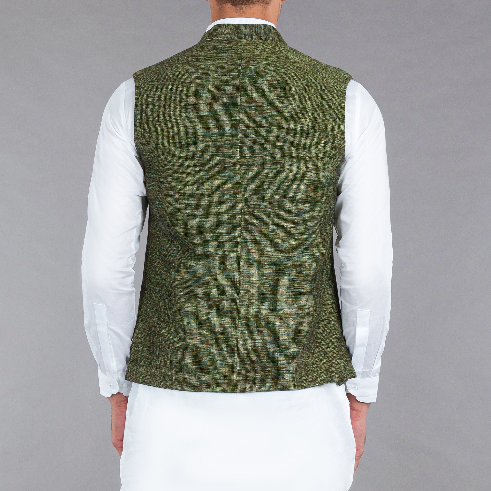 Green Khaddar Waistcoat